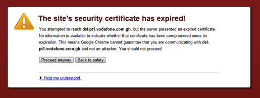 SSL Certificate Expired Error